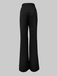 Contrast Color Pockets Loose Wide Leg Trousers Pants