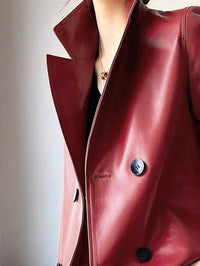 Buttoned Solid Color Long Sleeves Notched Collar Outerwear Jackets&Coats