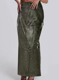 Pockets Split-side Zipper Skinny Wrap Skirts Bottoms